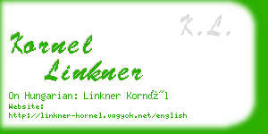 kornel linkner business card